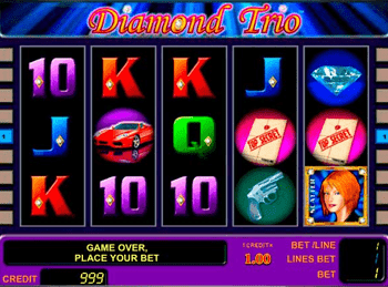 Игровой автомат Diamond Trio в демо версии